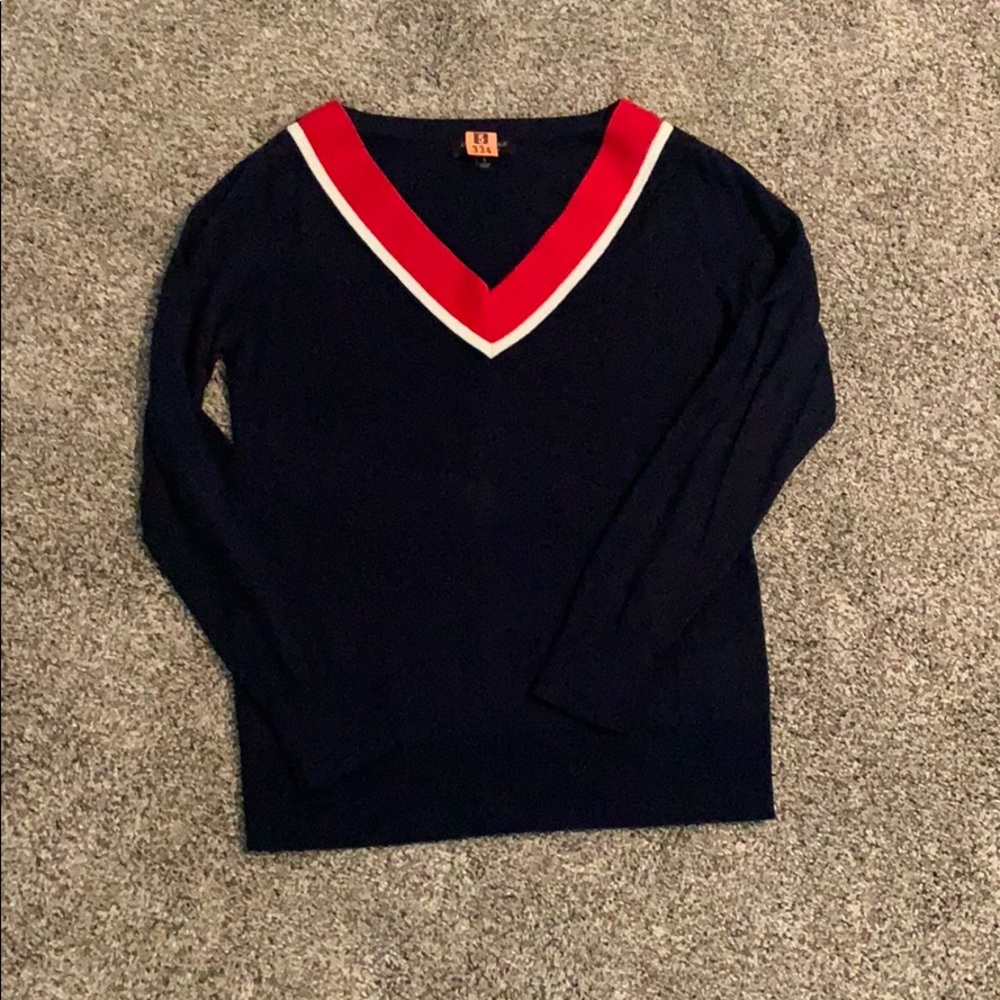 Banana Republic Navy V-neck Sweater